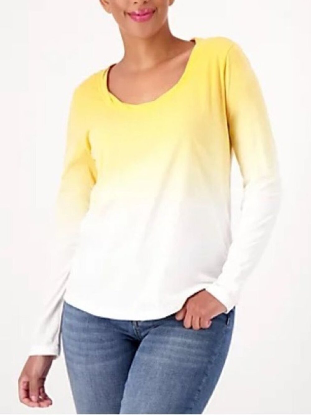 LCandace Cameron Bure The Ocean Dipped Long-Sleeve Tee